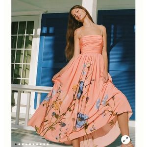 Anthropologie Lorelei Ruched-Bodice Midi Dress